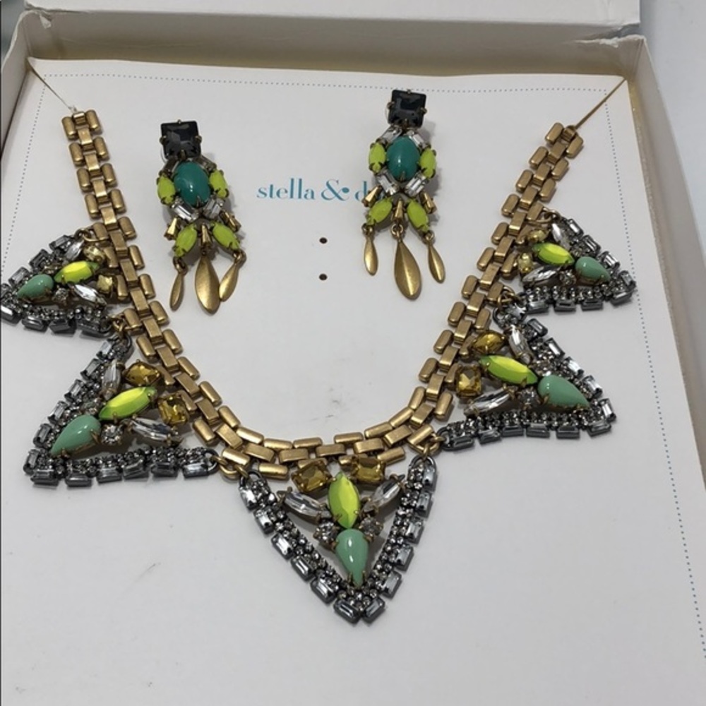 Stella & Dot Palmia Necklace & Jardin Earrings